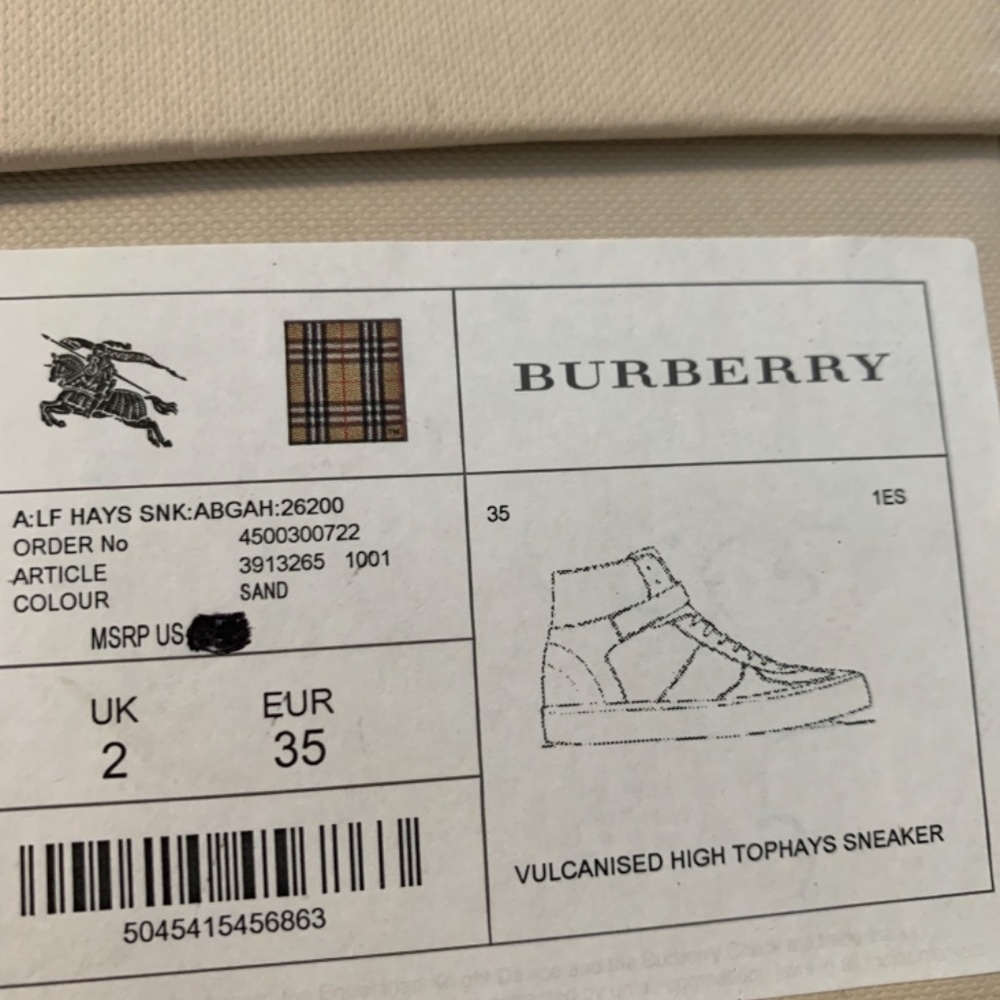 Burberry high top sneakers - Picture 8 of 8